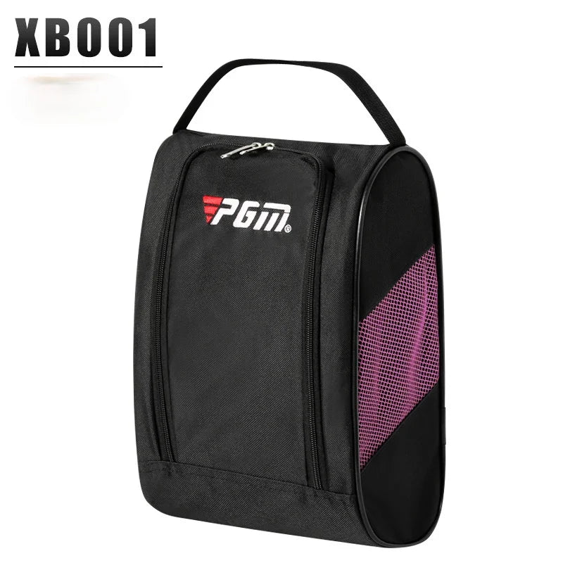 PGM Portable Mini Golf Shoe Bag - Lightweight Nylon Golf Ball Holder & Tee Organizer - Breathable Sports Accessories Pouch for Golfers | Perfect for Travel, Course & Storage