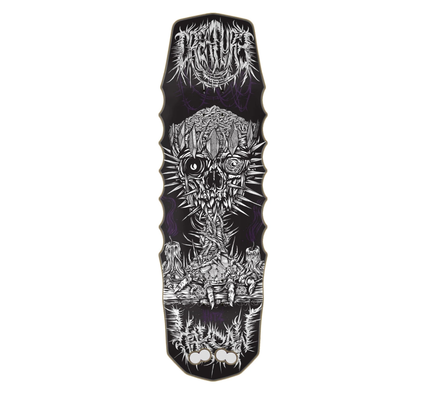 Creature Hitz HAKSAW GRANDE Skateboard Deck - Black | Premium Skateboard for Street & Park Riding | Perfect for Skaters & Collectors