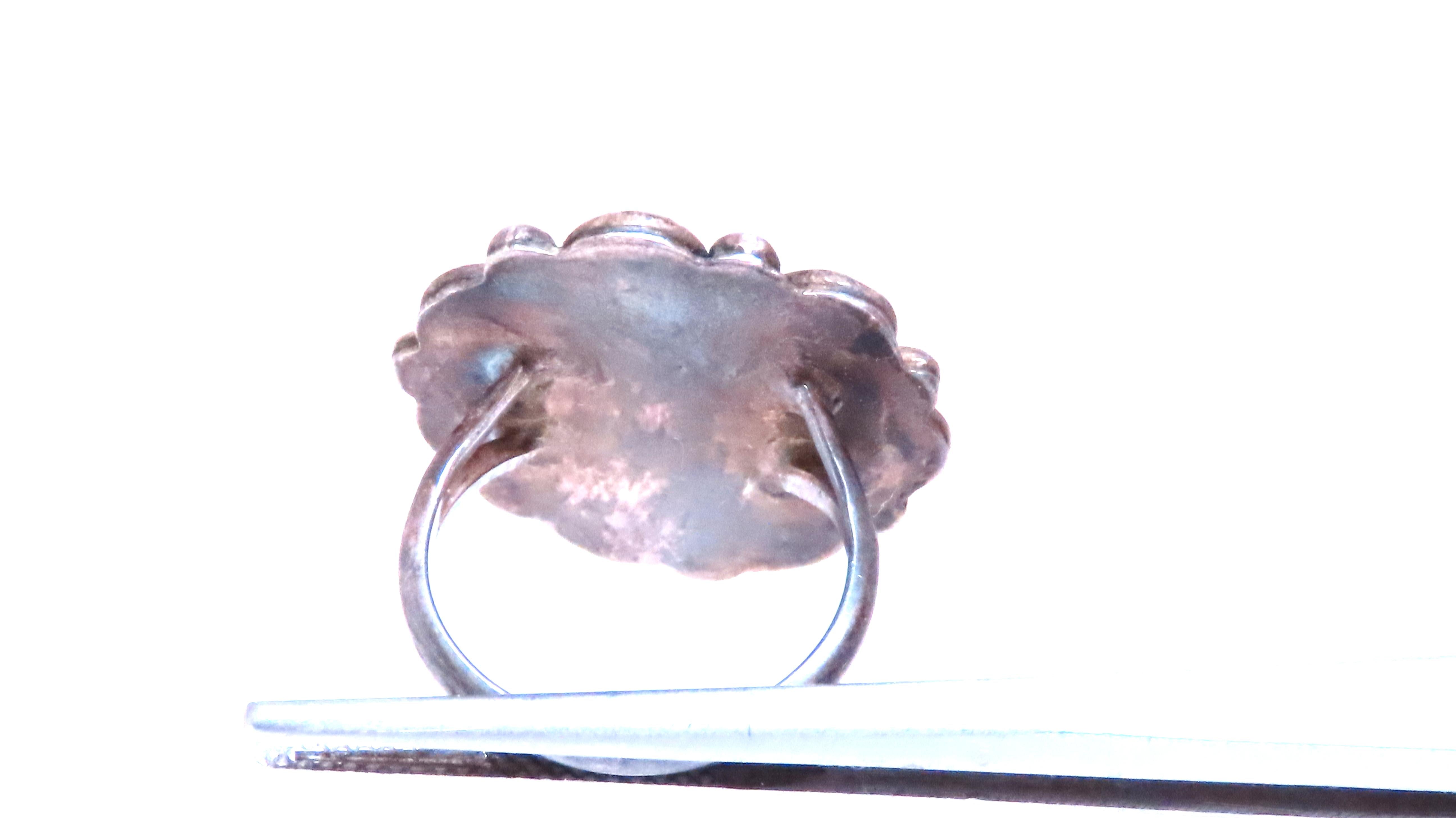 Vintage Turquoise Silver Tribal Ring for Women – Handmade Boho Jewelry, Perfect for Festivals, Weddings & Everyday Wear