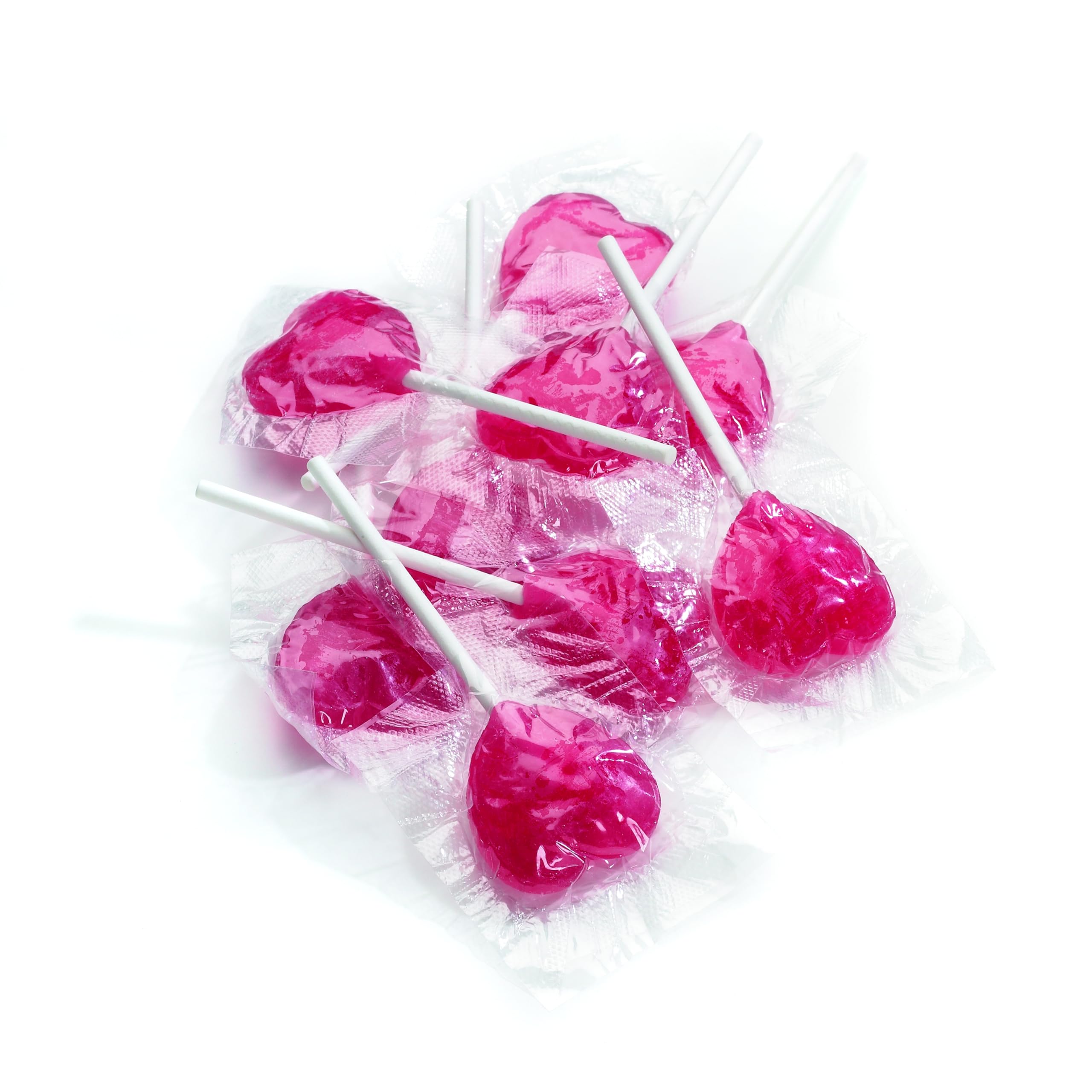 Heart-Shaped Fruit Lollipops - 1200g (Approx. 100 Pcs) - Bulk Candy for Valentine's Day, Birthday Parties & Sweet Favors