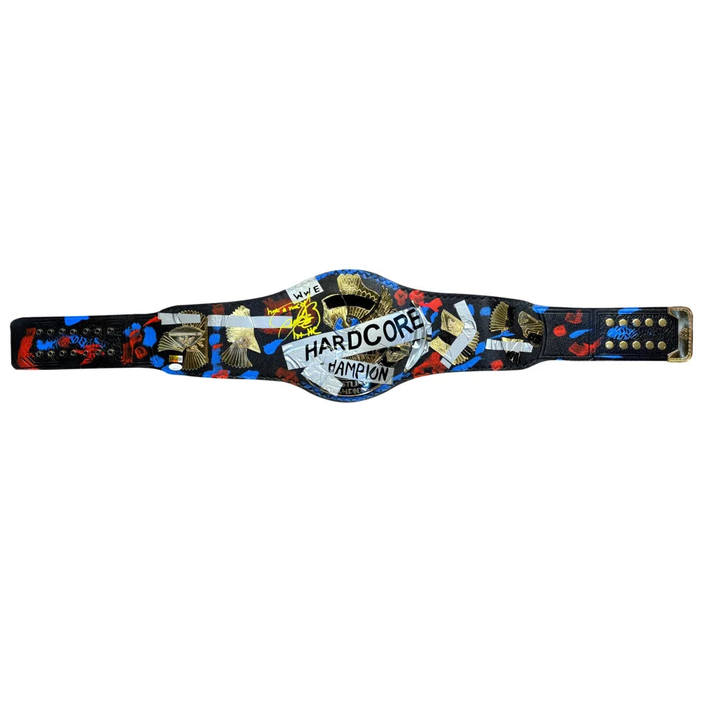 Authentic Mick Foley Signed WWE WWF Hardcore Championship Belt - JSA COA Certified - Collectible Wrestling Memorabilia for Fans & Display