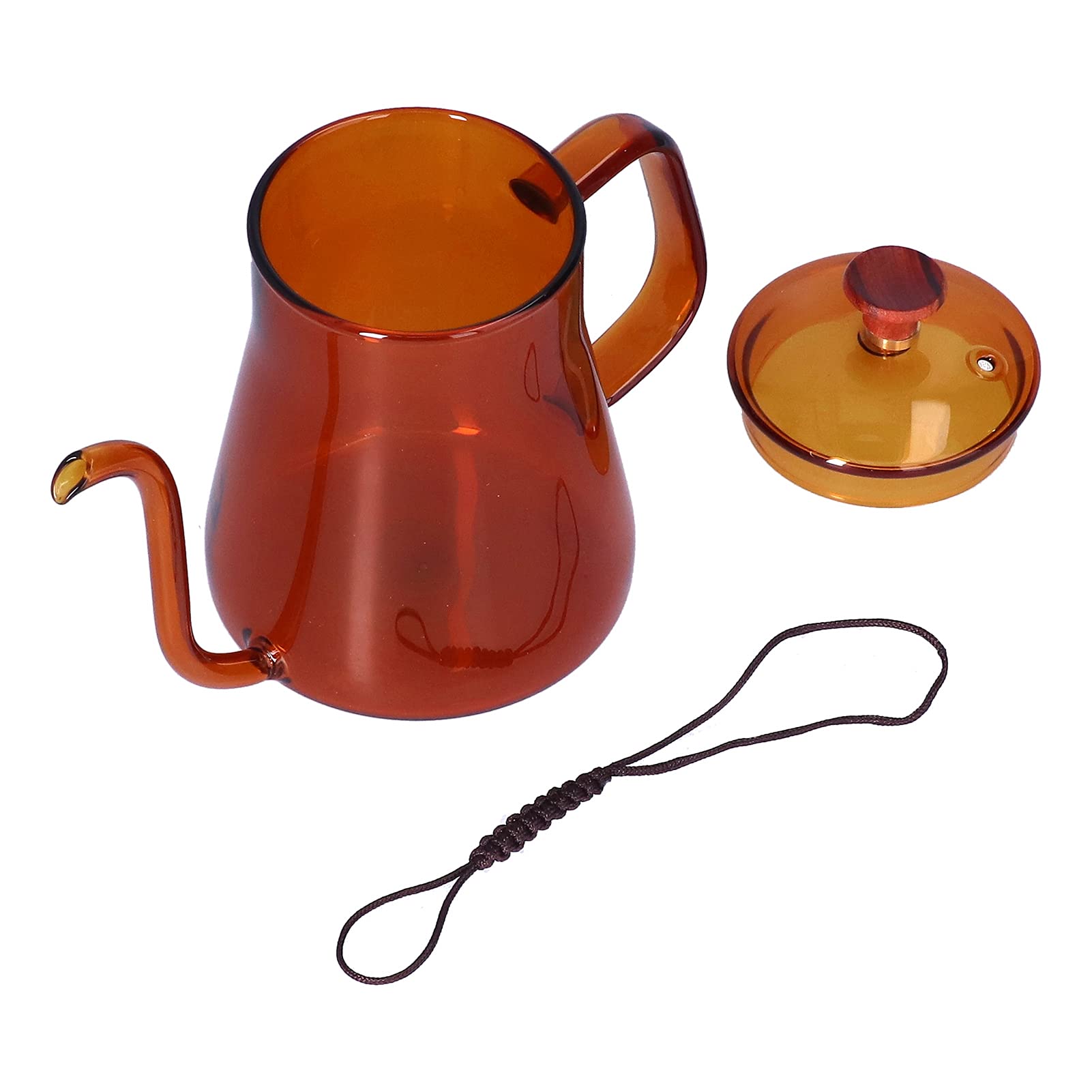 Premium Glass Coffee Hand Drip Pot - Large Capacity Long Dripper for Pour Over Coffee Brewing at Home (Brown) | Perfect for Morning Brews, Coffee Enthusiasts & Gift Giving