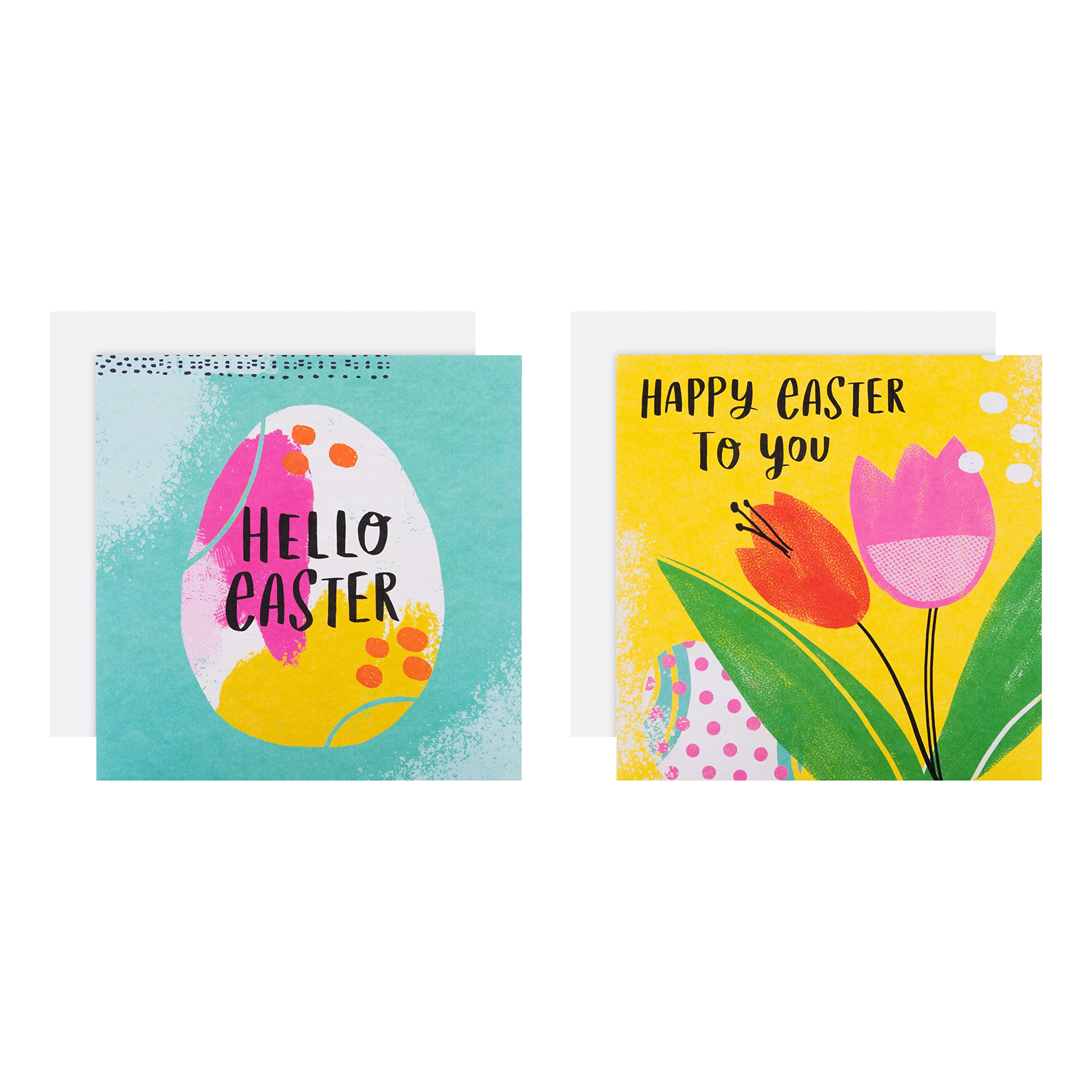Hallmark Charity Easter Cards Pack - 10 Assorted Greeting Cards in 2 Modern Designs for Easter Celebrations, Fundraising & Spring Gifting