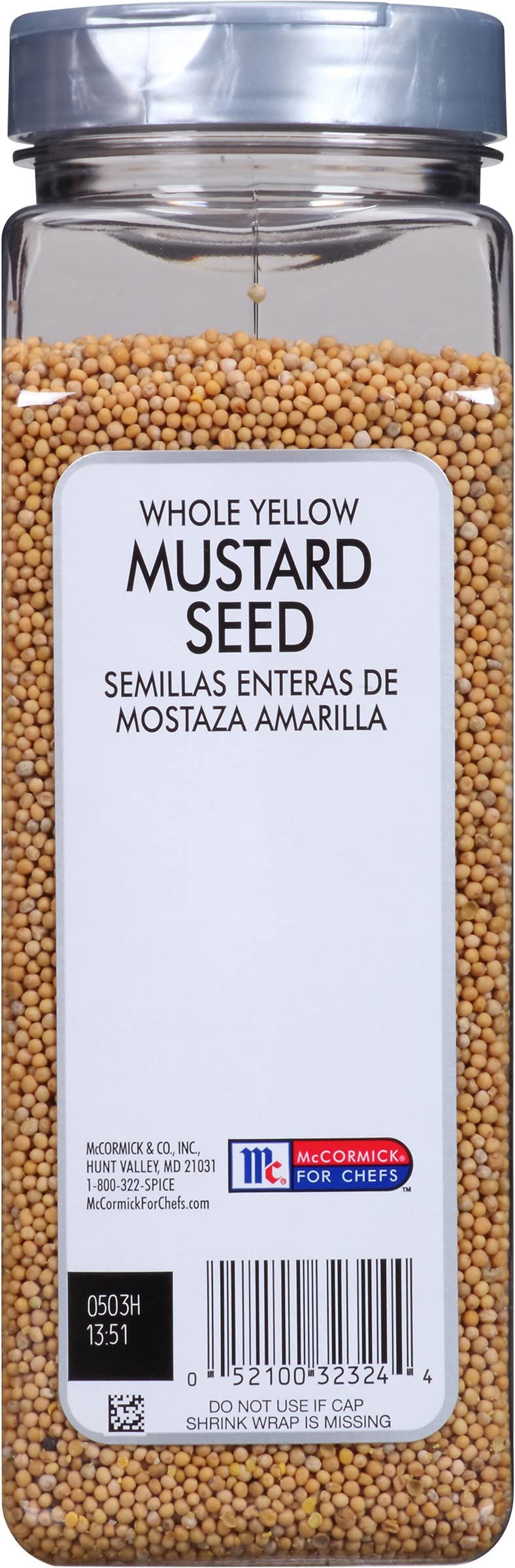 McCormick Yellow Mustard Seeds 22oz - for Pickling, Rubs & Dips