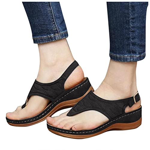 **AODONG Women's Casual Summer Sandals - Comfortable Flat Open-Toe Flip Flops for Beach, Walking & Outdoor Activities**