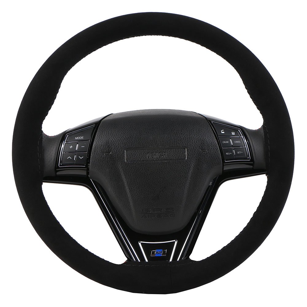 16.5 Inch Universal Suede Car Steering Wheel Cover - Non-Slip Fuzzy Steering Wheel Protector with Needle & Thread for Cars, Trucks & SUVs | Durable & Comfortable Grip for Safe Driving in All Weather Conditions