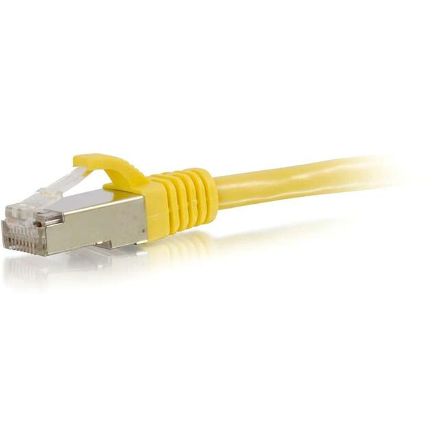 25Ft Cat6 Snagless Shielded (STP) Ethernet Cable - High-Speed Network Patch Cord, Yellow - Perfect for Home Office, Gaming & Server Room Setup