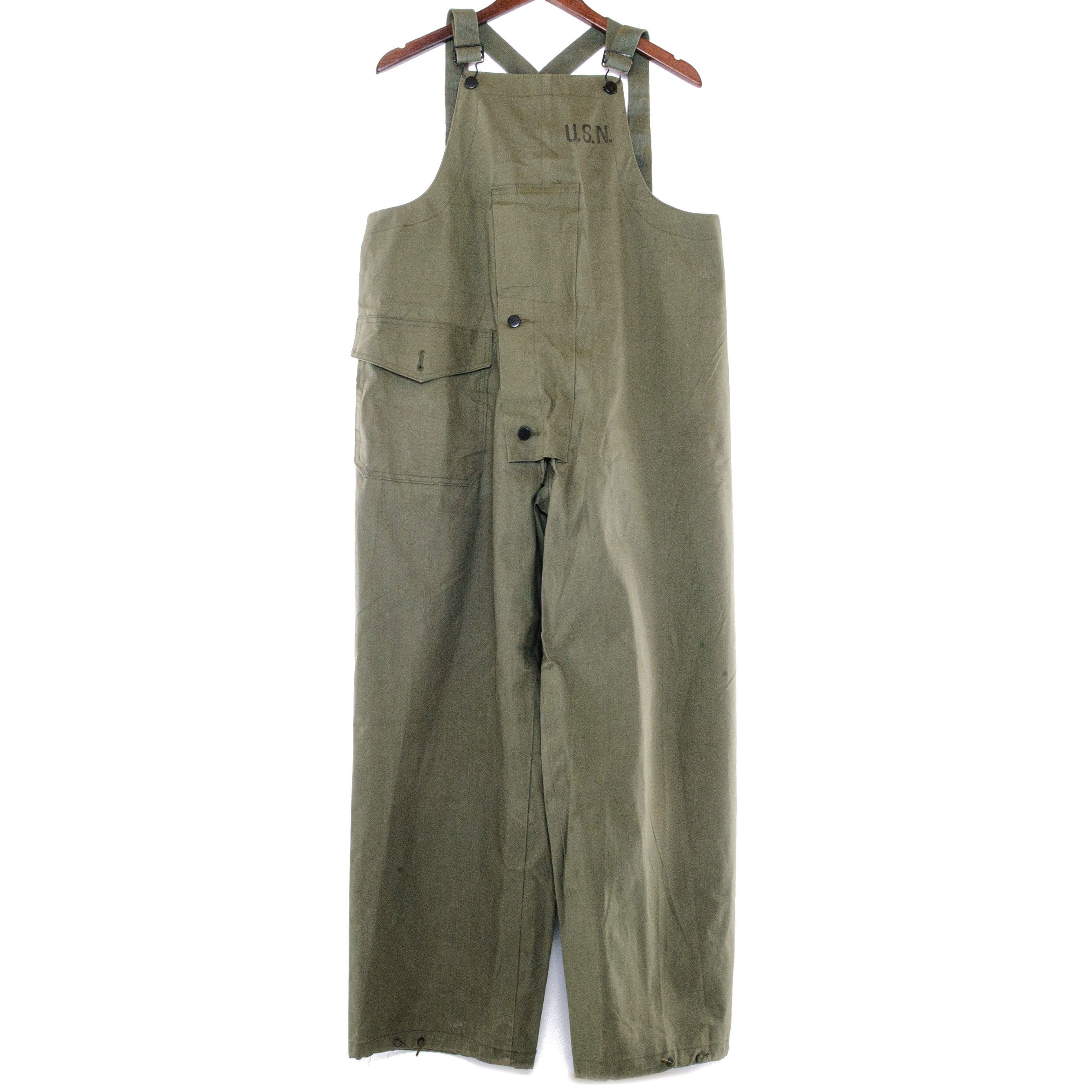 Vintage US Navy N-2 Rain Trousers WWII Era - Size Small (1945, NXsx89235) - Perfect for Military Collectors & Historical Reenactments