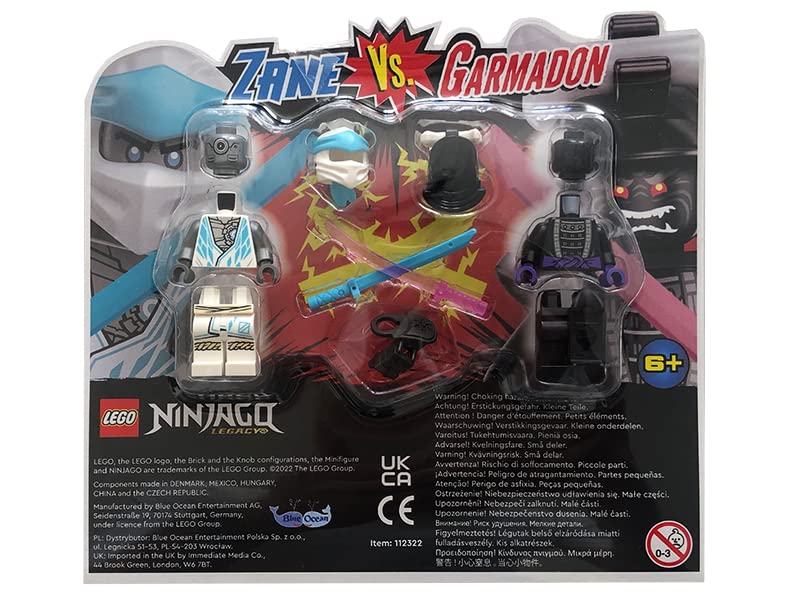 Blue Ocean Lego Ninjago Zane vs Garmadon 112322 Mini Figures Set - Small Size Building Blocks for Kids | Perfect for Ninjago Fans, Collectors & Creative Play