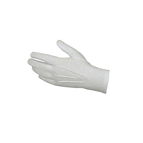 1 Pair White Santa Tuxedo Gloves for Men - Formal Honor Guard Gloves for Christmas Costumes, Weddings & Ceremonies