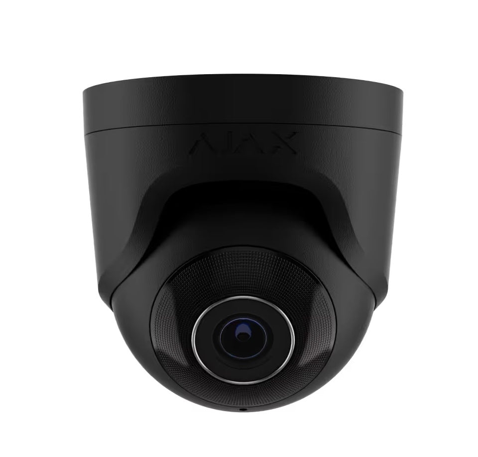 8MP 4K IP Security Camera - TurretCam Zwart with Night Vision & Motion Detection for Home & Business Surveillance - Indoor/Outdoor Use