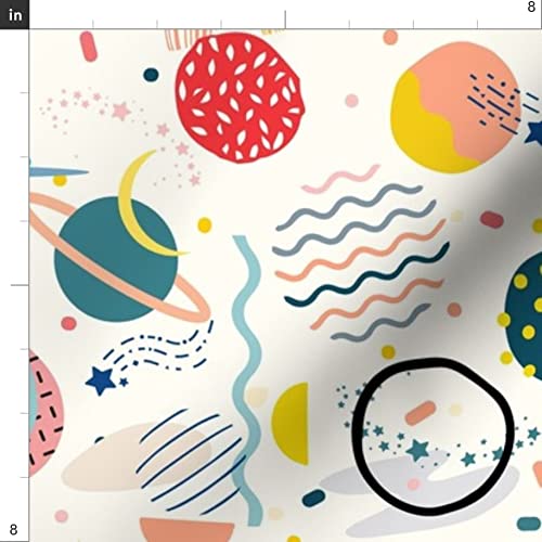 Galaxy Outer Space Printed Cotton Poplin Fabric by The Yard - Premium Spoonflower Material for Sewing, Quilting, Dresses & DIY Crafts - Perfect for Cosplay, Home Decor & Fashion Projects