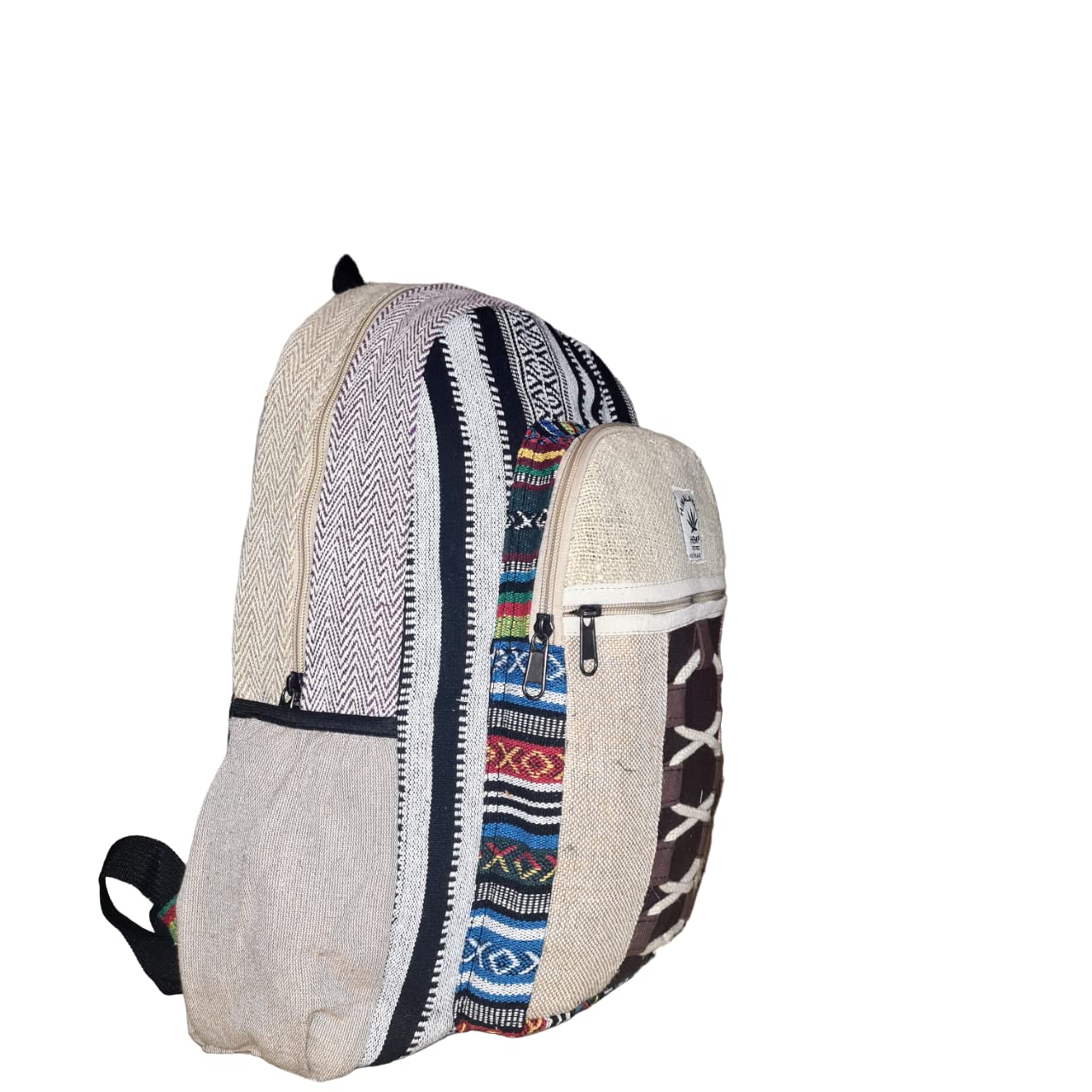 Eddika Natural Vegan Handmade Hemp Backpack - Eco-Friendly Large Himalayan Backpack for Men, Women, Boys & Girls - Perfect for Festivals, Travel & Daily Use