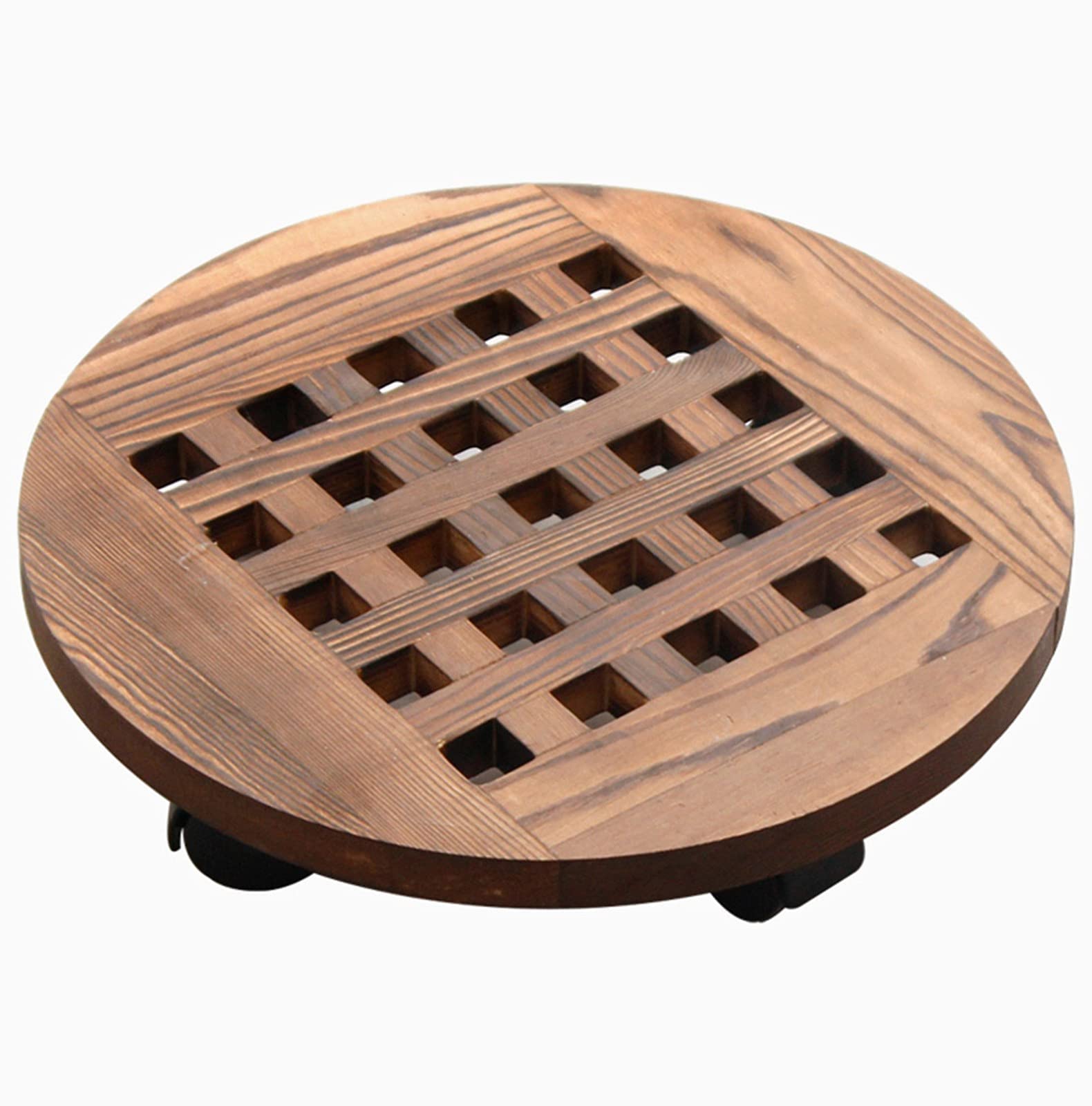 Heavy Duty Wooden Plant Caddy with Wheels - 9.7