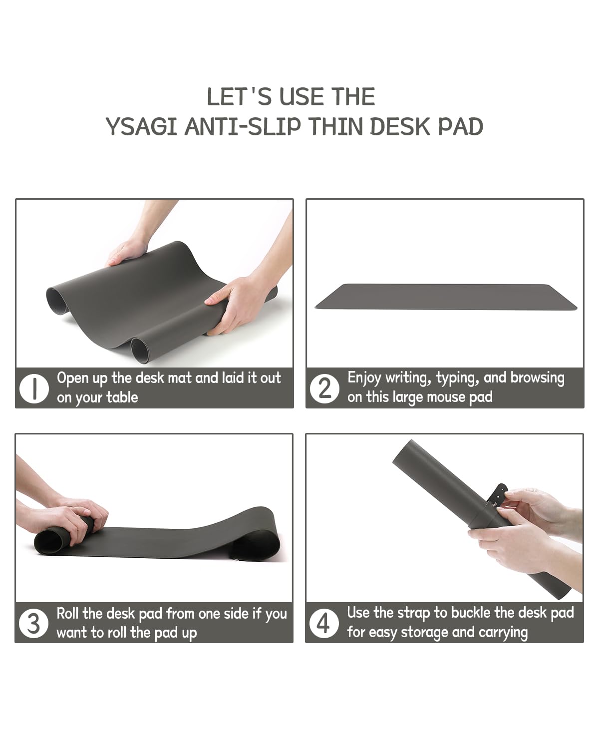 Premium Non-Slip Leather Desk Mat - Waterproof PVC Mouse Pad & Laptop Writing Surface (31.5