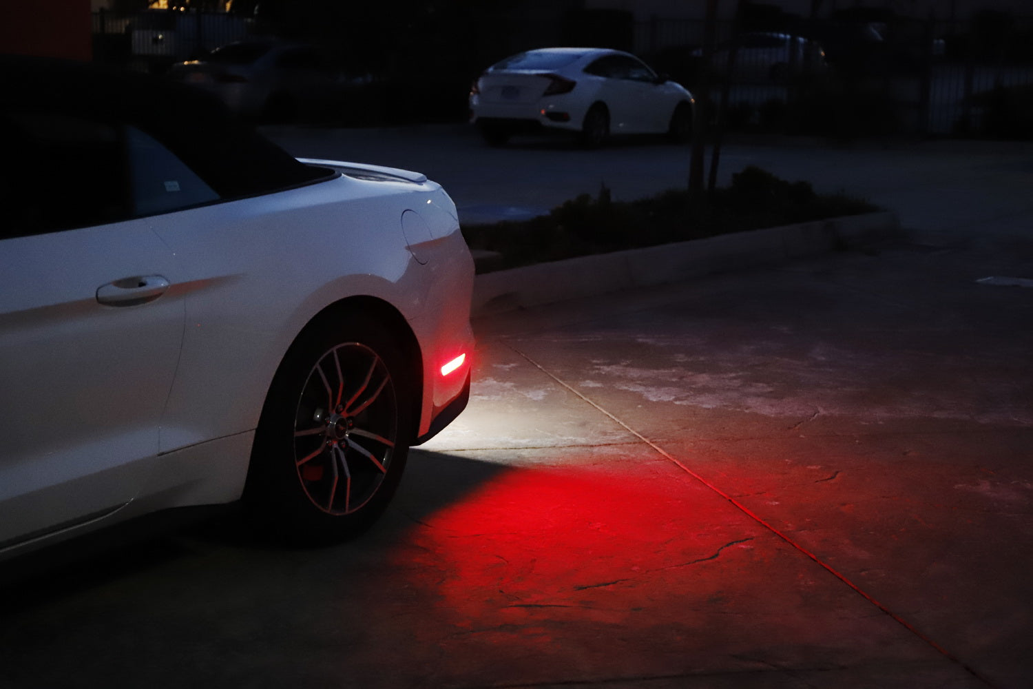 2015-2023 Ford Mustang Clear Lens LED Rear Side Marker Lamps with Red LED Lights - Upgrade for Enhanced Visibility & Style (Perfect for Night Driving & Car Shows)
