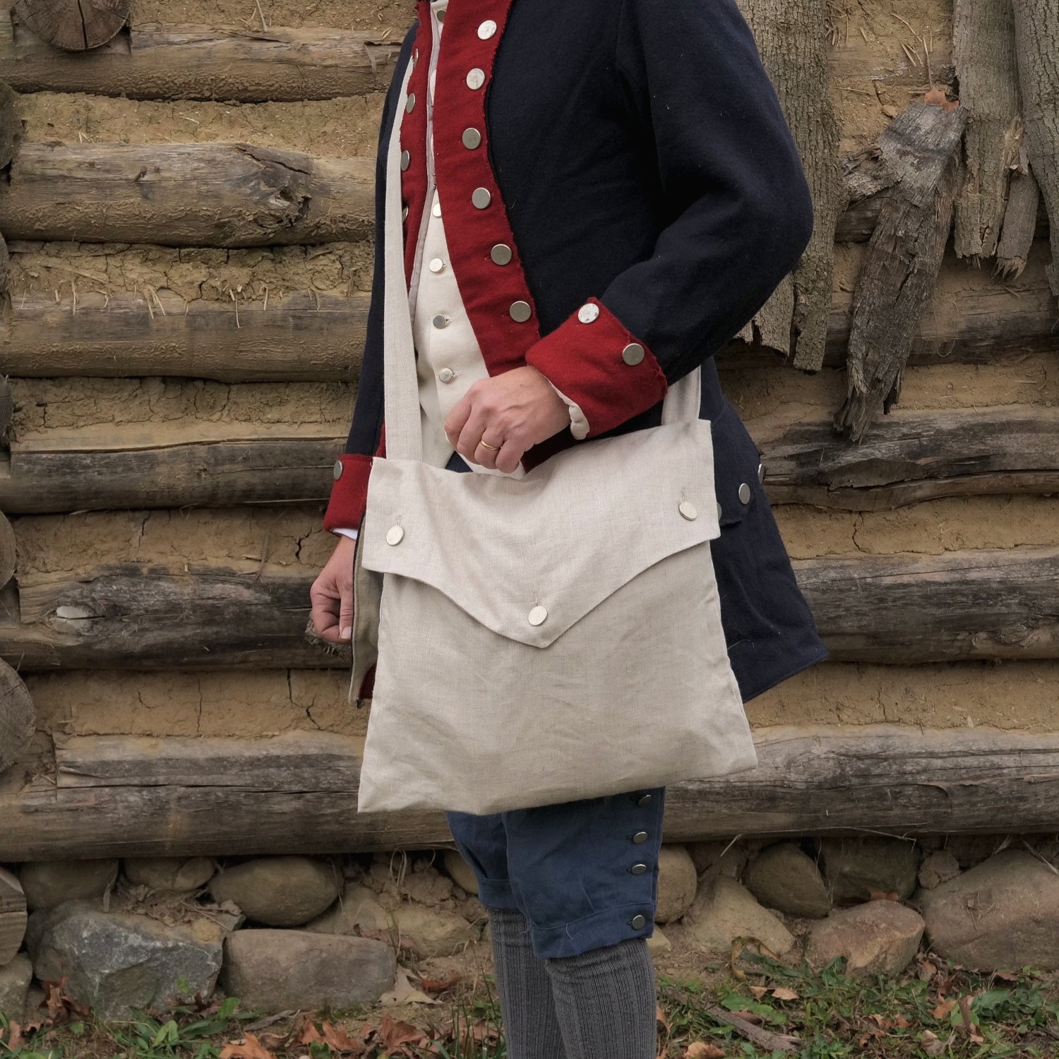 Natural Linen Haversack - Lightweight & Durable Crossbody Bag for Women & Men - Perfect for Travel, Hiking, and Everyday Use