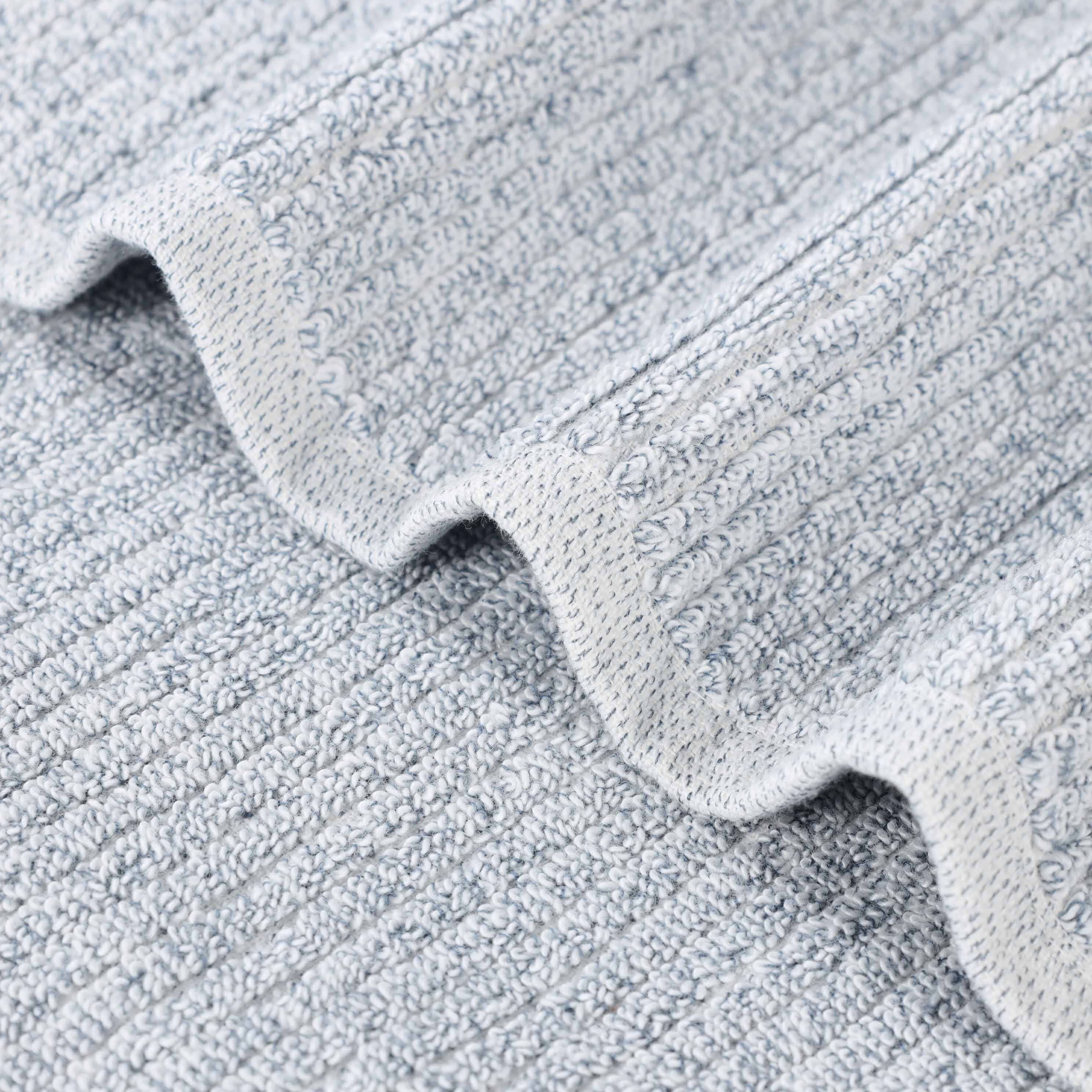 Premium Destin Cotton Blend Bath Towels Set of 2 - Ultra Soft & Absorbent Ribbed Design Bath Sheets for Spa, Gym & Luxury Home Use