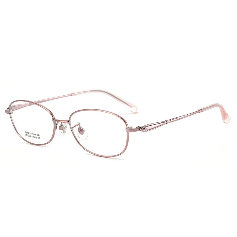 Bclear Women's Full Rim Oval Titanium Eyeglasses Frame 7954 - Lightweight & Durable Eyewear for Work, Reading & Fashion