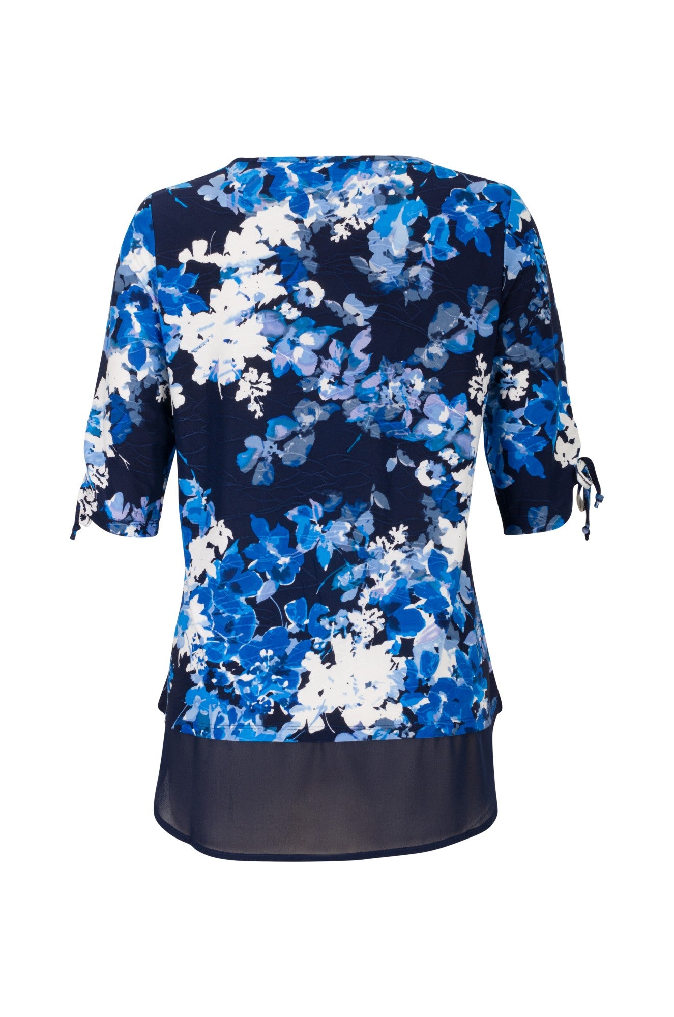 Printed Slinky Tunic Dress - BLUES GARDEN Style 7411A1 | Flowy Women's Fashion Top for Casual Wear, Beach Cover Up & Summer Outfits