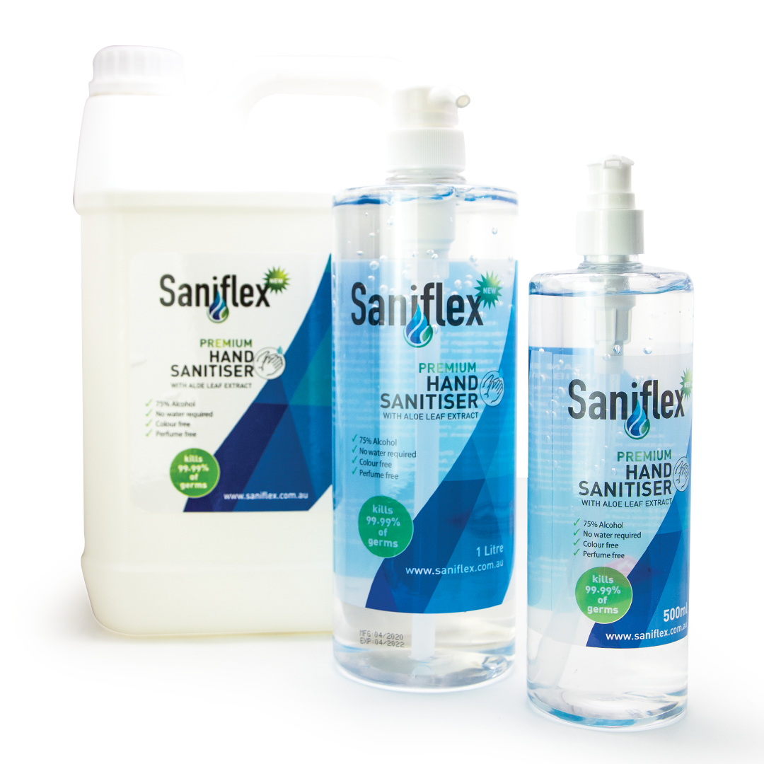 Saniflex Hand Sanitizer with 75% Alcohol - Kills 99.9% Germs, Travel Size, Moisturizing Formula for Dry Skin - Perfect for Home, Office, Gym, and On-the-Go Use