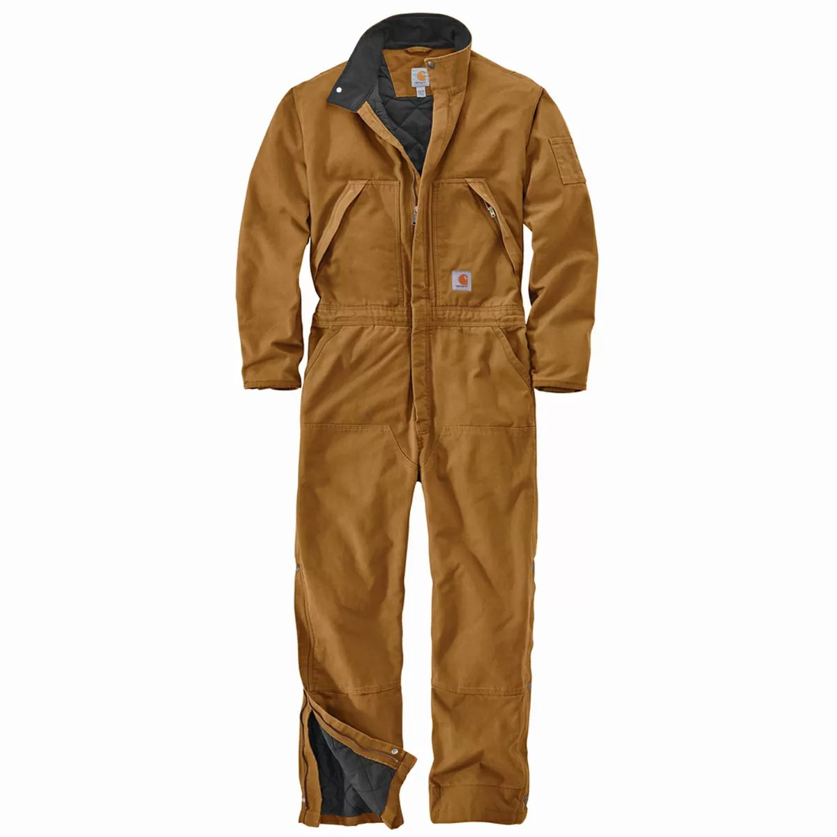Carhartt Men's Loose Fit Washed Duck Insulated Coverall - Heavy Duty Winter Workwear for Construction, Farming & Outdoor Jobs