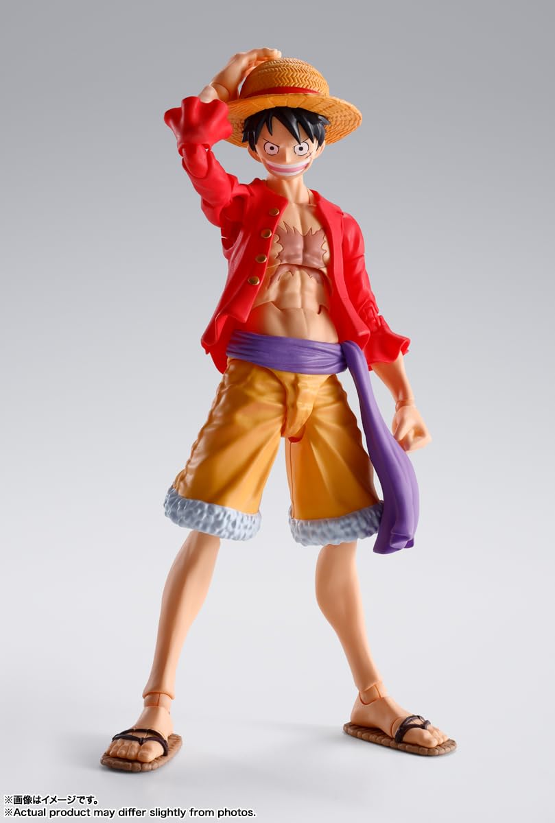 One Piece Monkey D. Luffy Action Figure - Tamashii Nations Bandai Spirits S.H.Figuarts - Raid on Onigashima Edition - Perfect for Anime Collectors & Display Decor