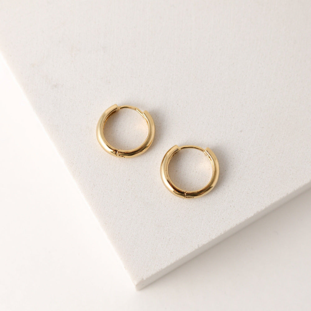 Bea Hoop Earrings for Women - 14K Gold Plated Stainless Steel Dangle Hoops - Trendy Fashion Jewelry for Everyday Wear, Parties & Special Occasions
