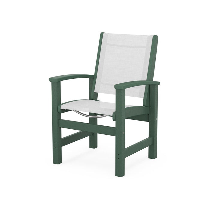 POLYWOOD Coastal Dining Chair - Weather-Resistant Outdoor Furniture, All-Weather Adirondack Chair for Patio, Deck, Garden & Poolside - Perfect for Backyard, Beach House & Waterfront Dining