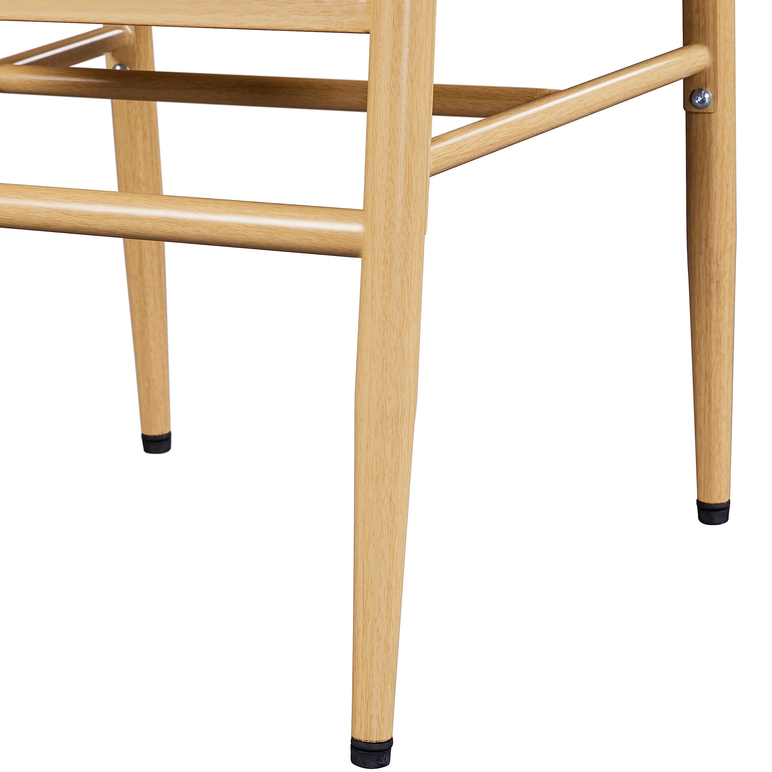 Yaheetech 4-Piece Mid-Century Modern Dining Chairs Set - Woven Hemp Seats & Wooden Frame - Perfect for Kitchen, Dining Room, Restaurant or Cafe