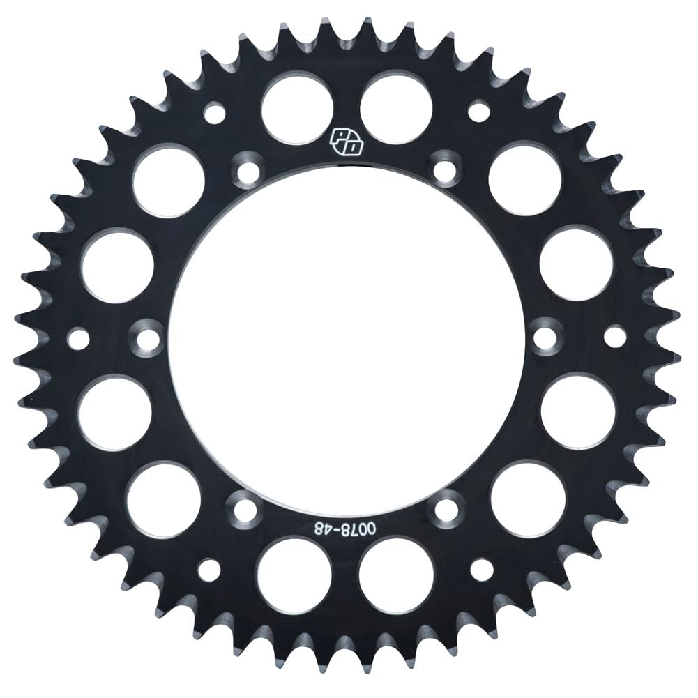 Black 48T Rear Aluminum Sprocket for Kawasaki KX500 Dirt Bike (1987-2004) - Durable Off-Road Replacement Part for Motocross & Trail Riding