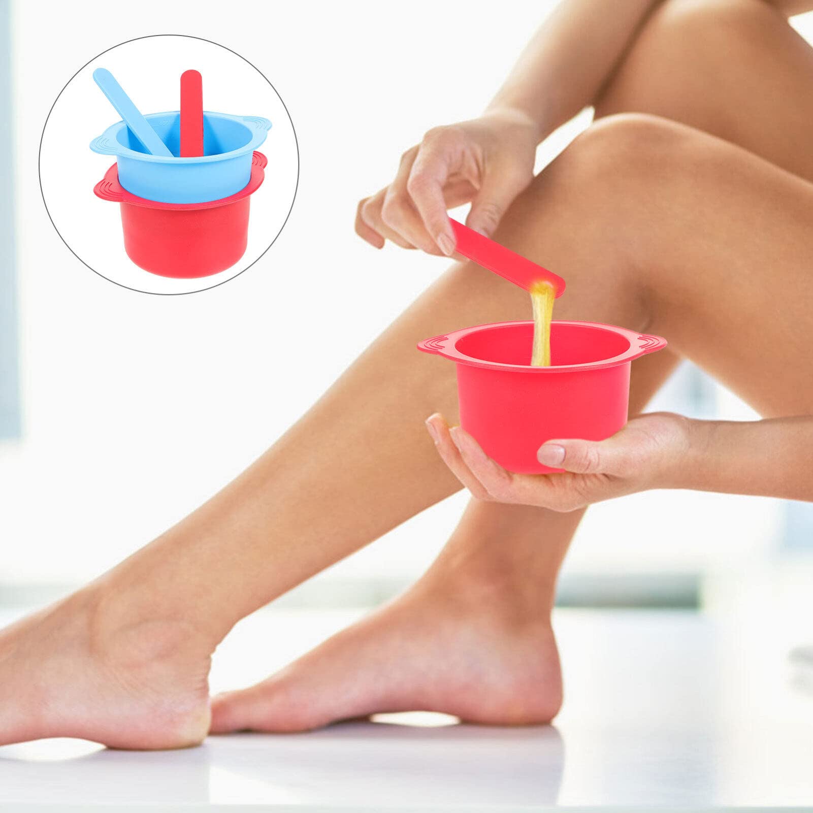 2-Pack Silicone Wax Warmer Bowls - Reusable Non-Stick Wax Melting Pot for Wax Warmers, Candle Making, Wax Beads - Perfect for DIY Aromatherapy, Spa & Home Use