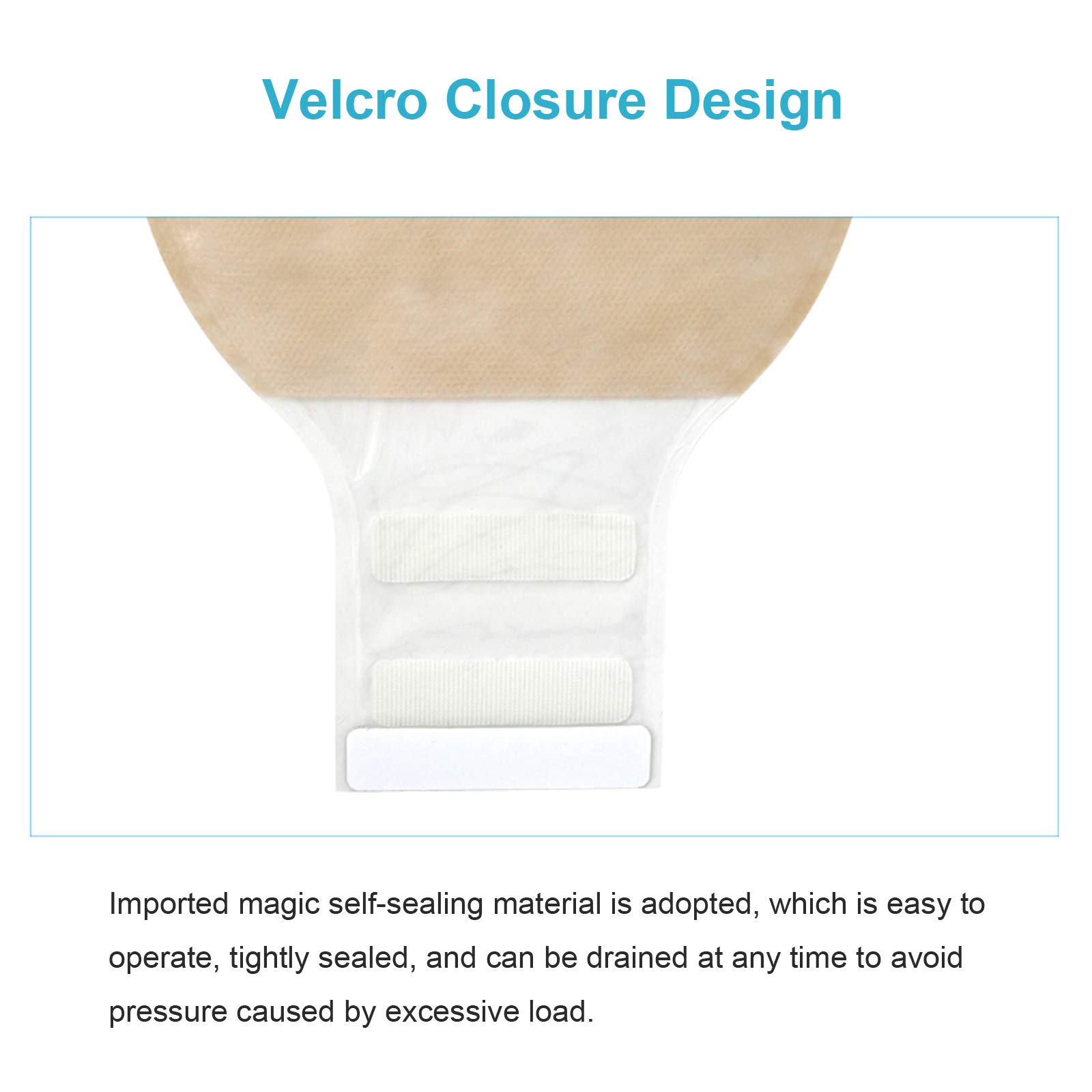 One Piece Ostomy Colostomy Bags - Drainable Pouches for Ostomy Care & Incontinence (70mm Cut Size, Pack of 10) - Ideal for Ileostomy Supplies, Post-Surgery Recovery & Daily Comfort