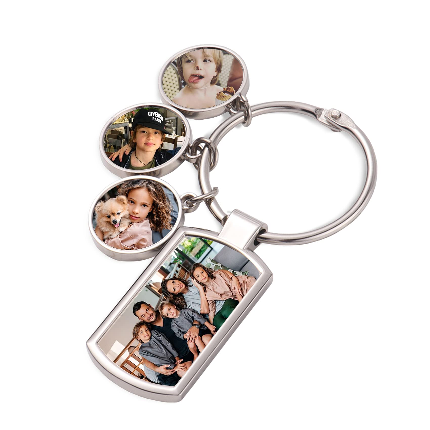 Custom Photo Keychains - Personalized Gifts for Family, Lovers & Pets - Perfect for Birthdays, Anniversaries & Keepsakes