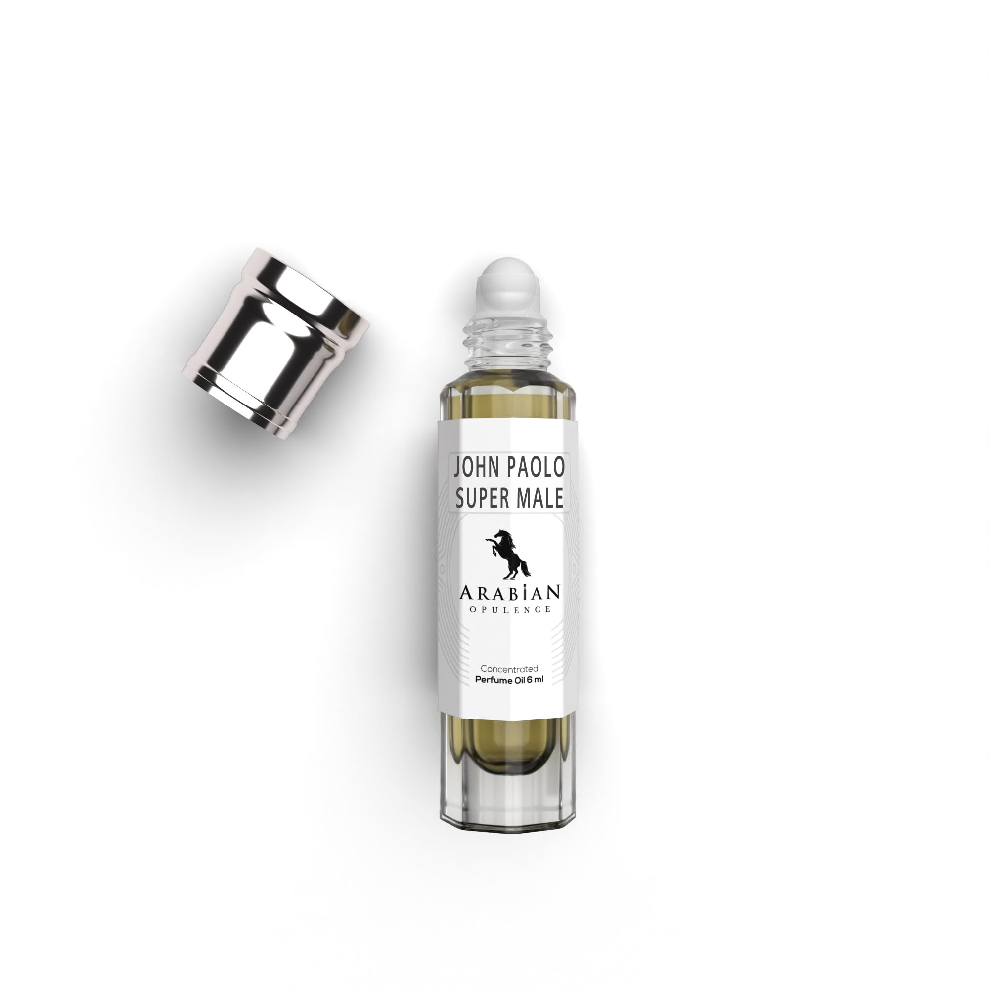 FR160 John Paolo Super Male M - Arabian Opulence Perfume Body Oil - Alcohol-Free 6ml Roll-On - Long-Lasting Fragrance for Men - Perfect for Date Nights & Special Occasions
