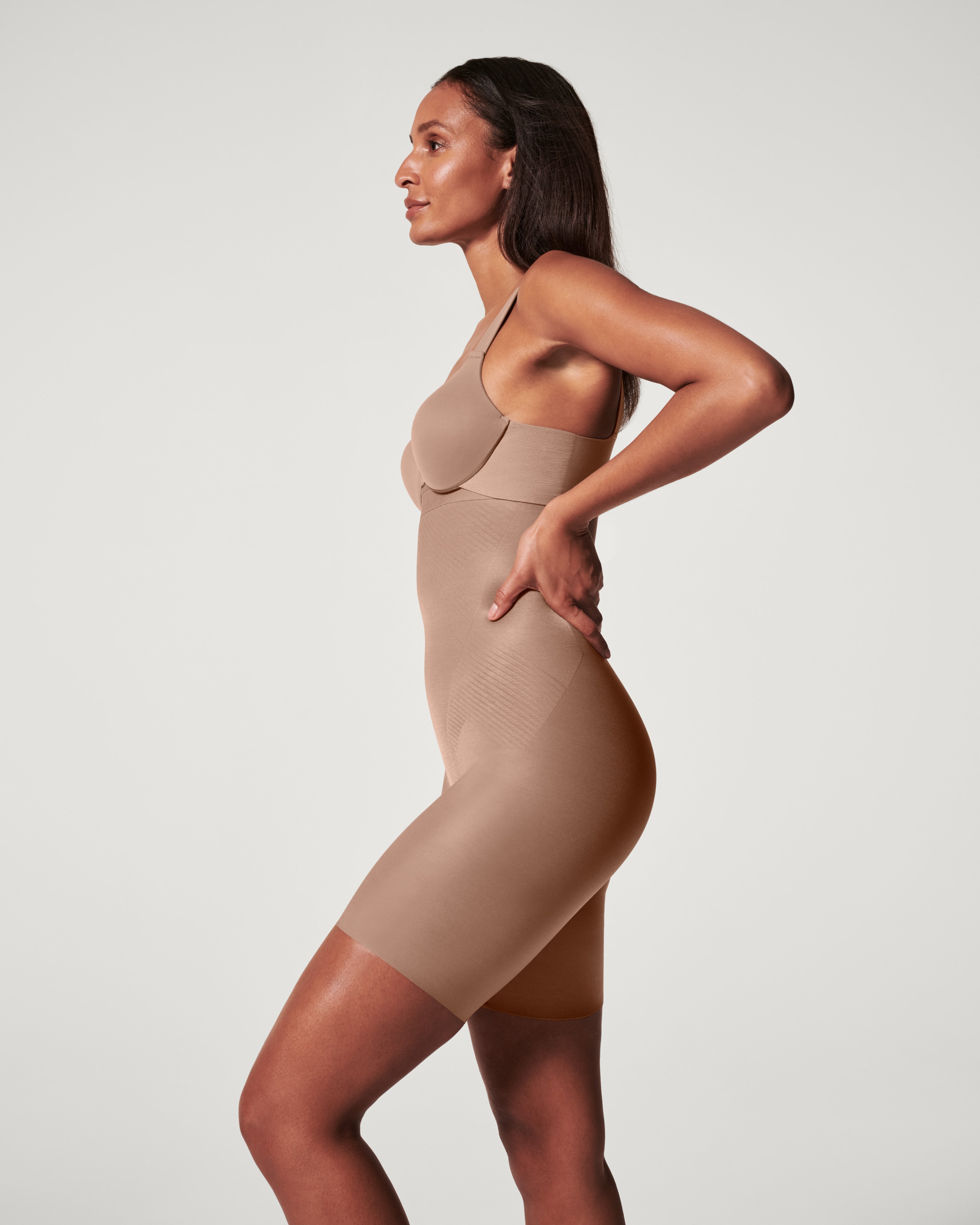 SPANX Shapewear Invisible High Waisted Mid Thigh Shorts - Slimming Body Shaper for Women | Perfect for Dresses, Work & Everyday Wear
