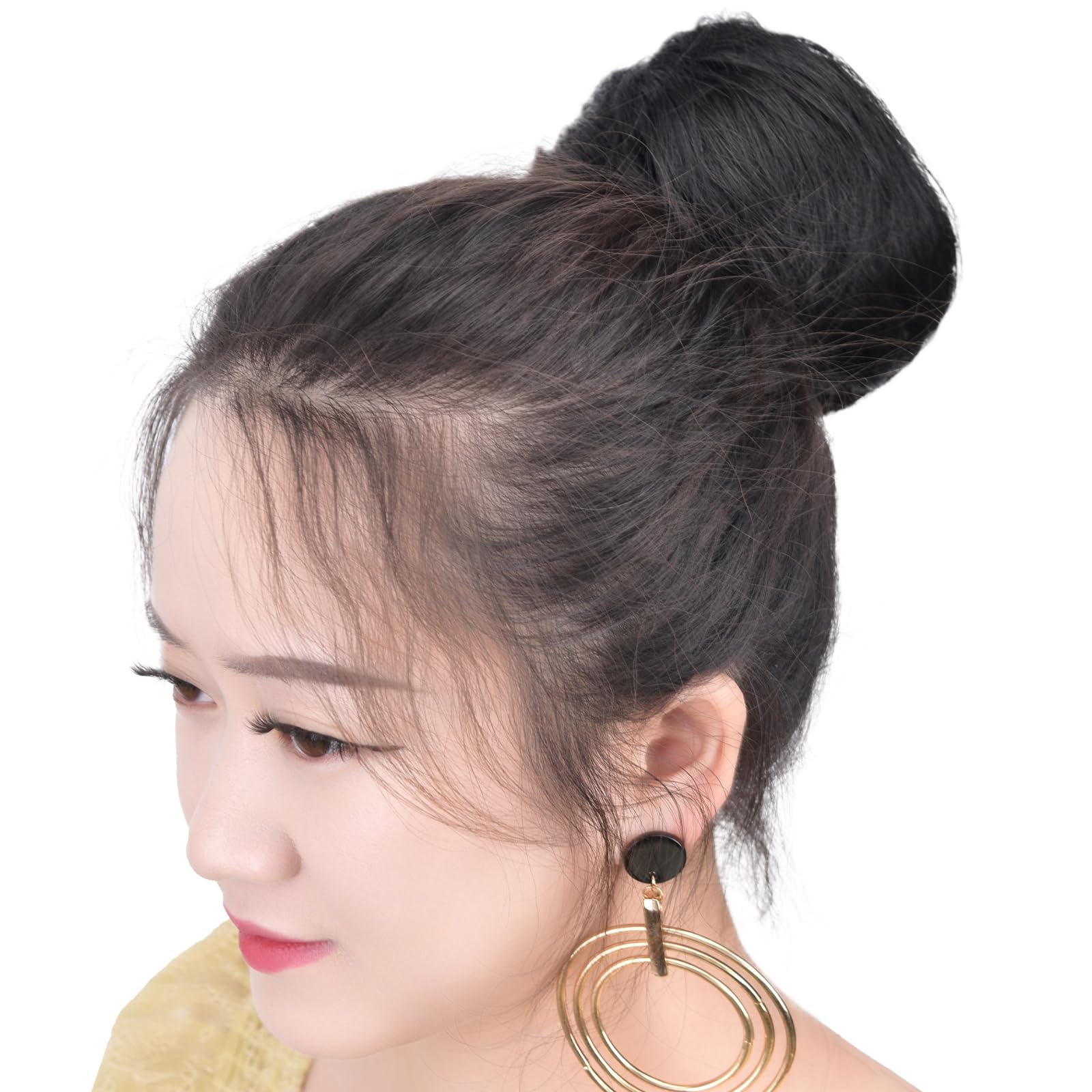 2PCS Black Fake Hair Buns for Women & Girls - Hairpiece for Workplace, Bridal, Wedding & Updo Hairstyles - Perfect for Professional, Formal & Special Occasions