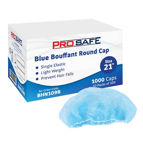 ProSafe Disposable Round Cap Hair Net 21 or 24 Inches - 1000 Pack for Food Service, Healthcare & Industrial Use