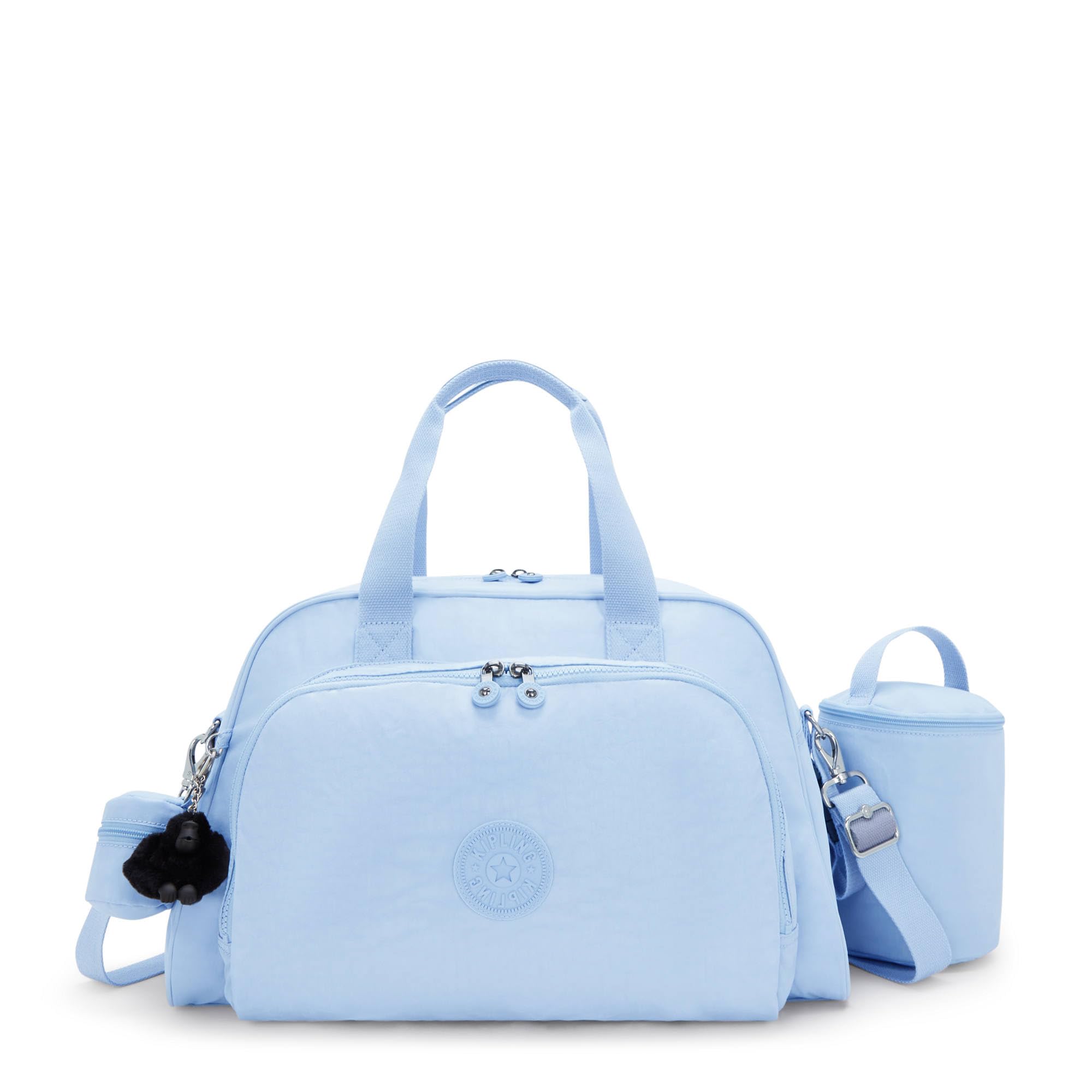 Kipling Camama Diaper Bag - Stylish & Spacious Baby Bag for Moms, Water-Resistant & Lightweight, Perfect for Travel & Daily Use (Cloudy Sky Blue)
