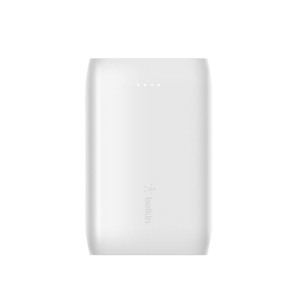 Belkin BoostCharge 10K Portable Charger - 10000mAh Power Bank with Multiple Ports, Fast Charging, Compact Design (White) - Perfect for Travel, Camping, and Emergency Charging