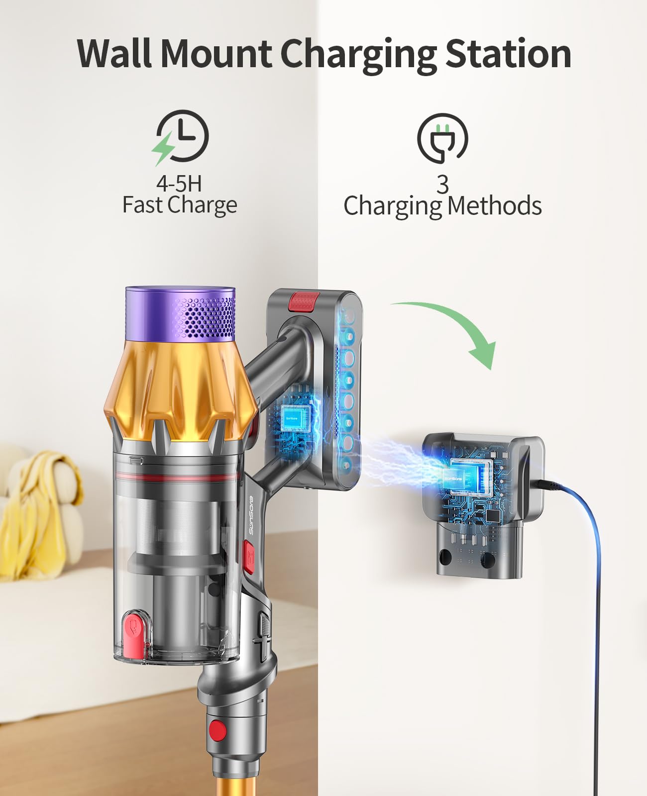 **Powerful 550W Cordless Vacuum Cleaner with 45KPA Suction & 60Mins Runtime - Touch Screen, Self-Standing, Wall Mount Charging - Ideal for Pet Hair, Carpets & Hard Floors (X7A) | Perfect for Home Cleaning & Quick Pickups**