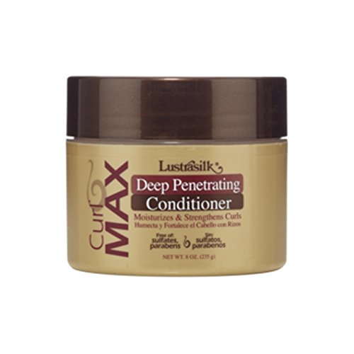 Lustrasilk Curl Max Deep Penetrating Conditioner for Curly Hair - 8 oz | Intense Hydration & Frizz Control | Perfect for Dry, Damaged & Natural Curls at Home or Salon