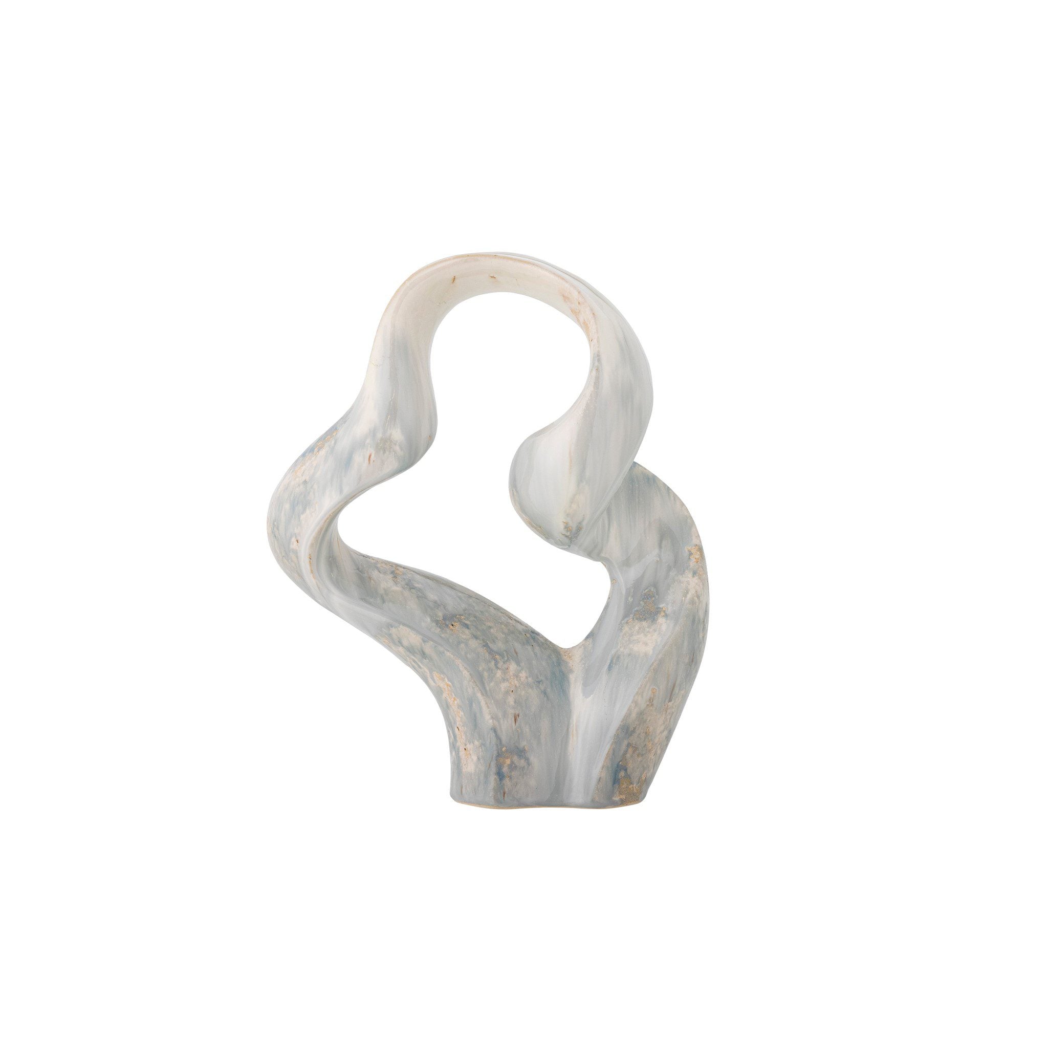 BLOOMINGVILLE Rouyi Sculpture - Handcrafted Stoneware Ceramic Home Decor in Elegant Grey | Perfect for Living Room, Office & Bookshelf Display