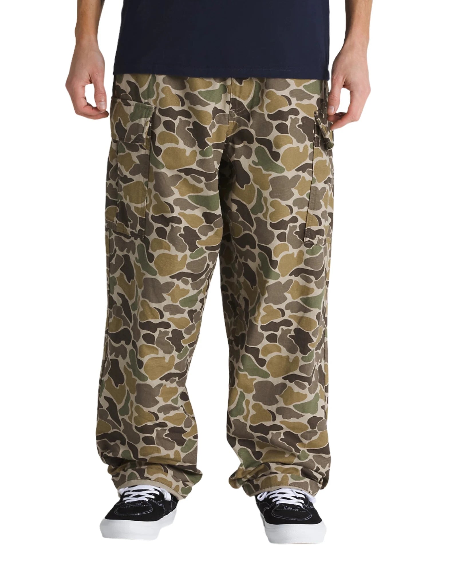 VANS Range Cargo Baggy Tapered Elastic Pants with Bungee Cord - Comfortable Streetwear Joggers for Men | Perfect for Urban Fashion, Casual Outfits & Outdoor Activities