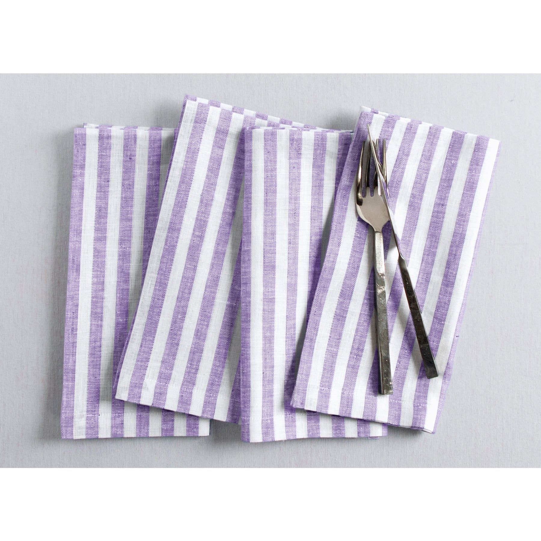 Amalfi Stripe Cotton Napkins Set of 12 - Premium Dinner Napkins for Formal Dining, Parties & Holiday Table Decor - Elegant Striped Table Linens for Restaurants & Home Entertaining