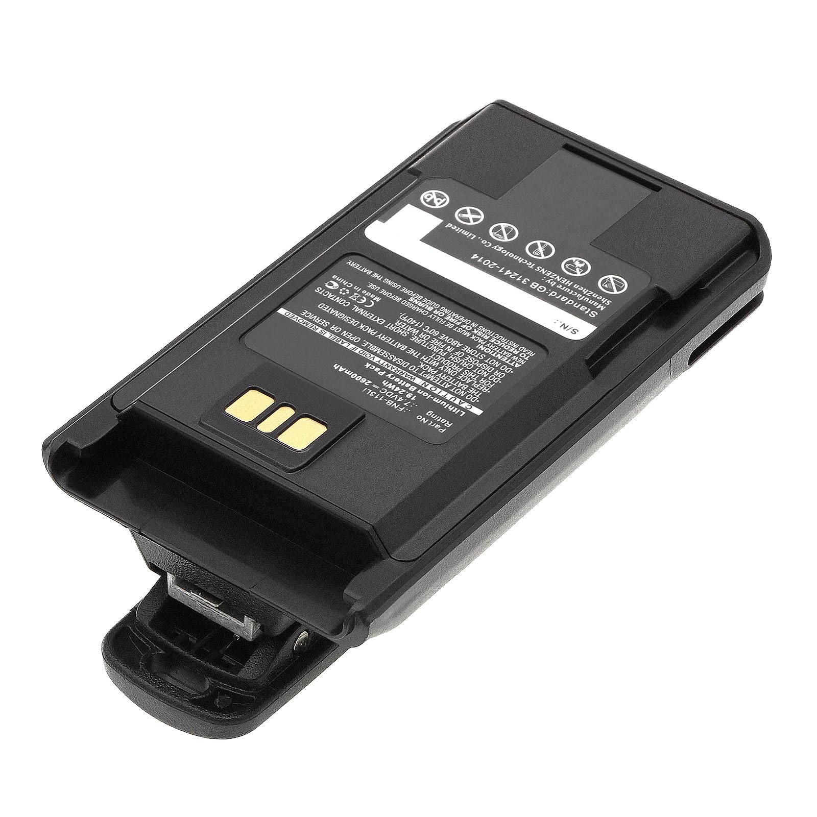 Synergy Digital 2-Way Radio Battery for YAESU VX-450 & Motorola FNB-V133Li - 7.4V 2600mAh Li-ion High Capacity Replacement Battery - Perfect for Emergency Communication, Outdoor Adventures & Security Work