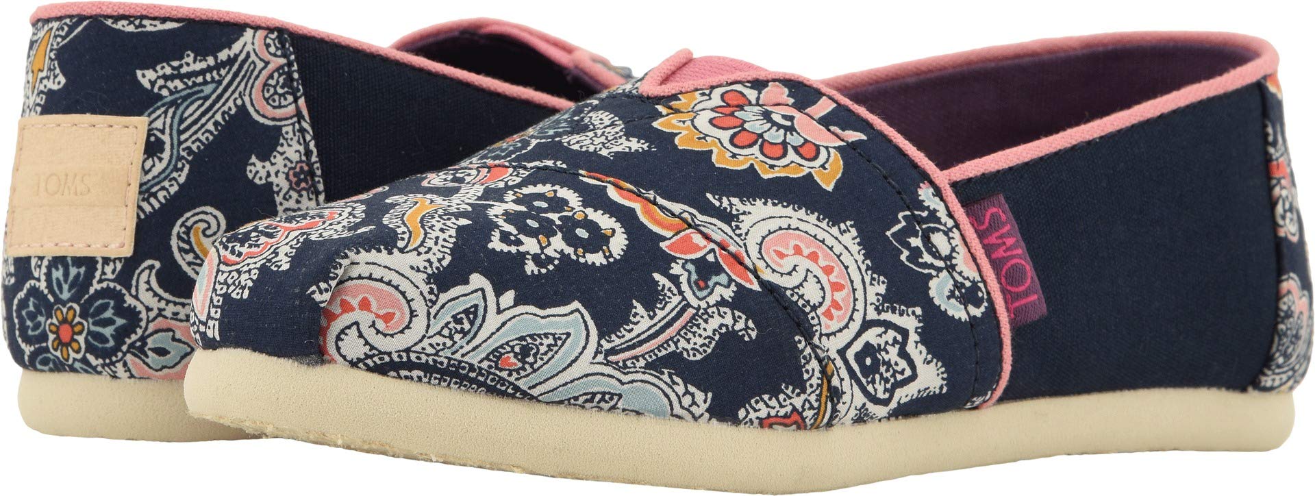 TOMS Kids Girl's Alpargata Shoes - Navy Paisley Multi Liberty Louis Print (Little Kid/Big Kid) - Comfortable & Stylish for School, Play & Everyday Wear