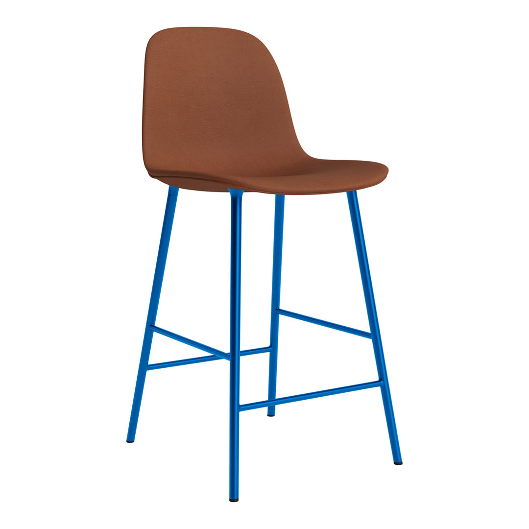 Premium Fully Upholstered Form Counter Chair - Modern Bar Stool for Kitchen Island, Breakfast Nook & Home Bar Seating