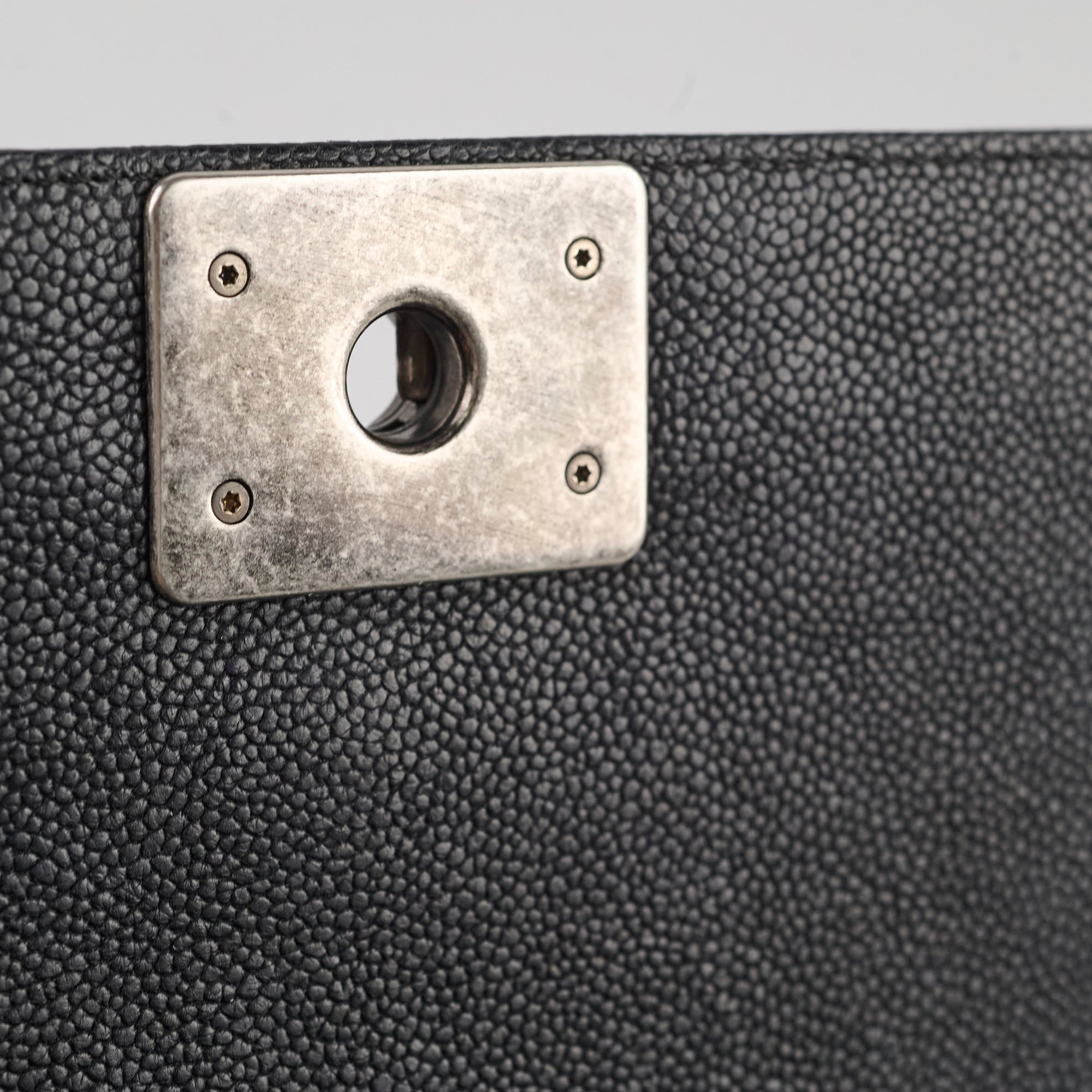 Chanel Caviar Leather Old Medium Boy Bag Black - Luxury Designer Handbag for Women | Perfect for Evening Events, Parties, and Special Occasions