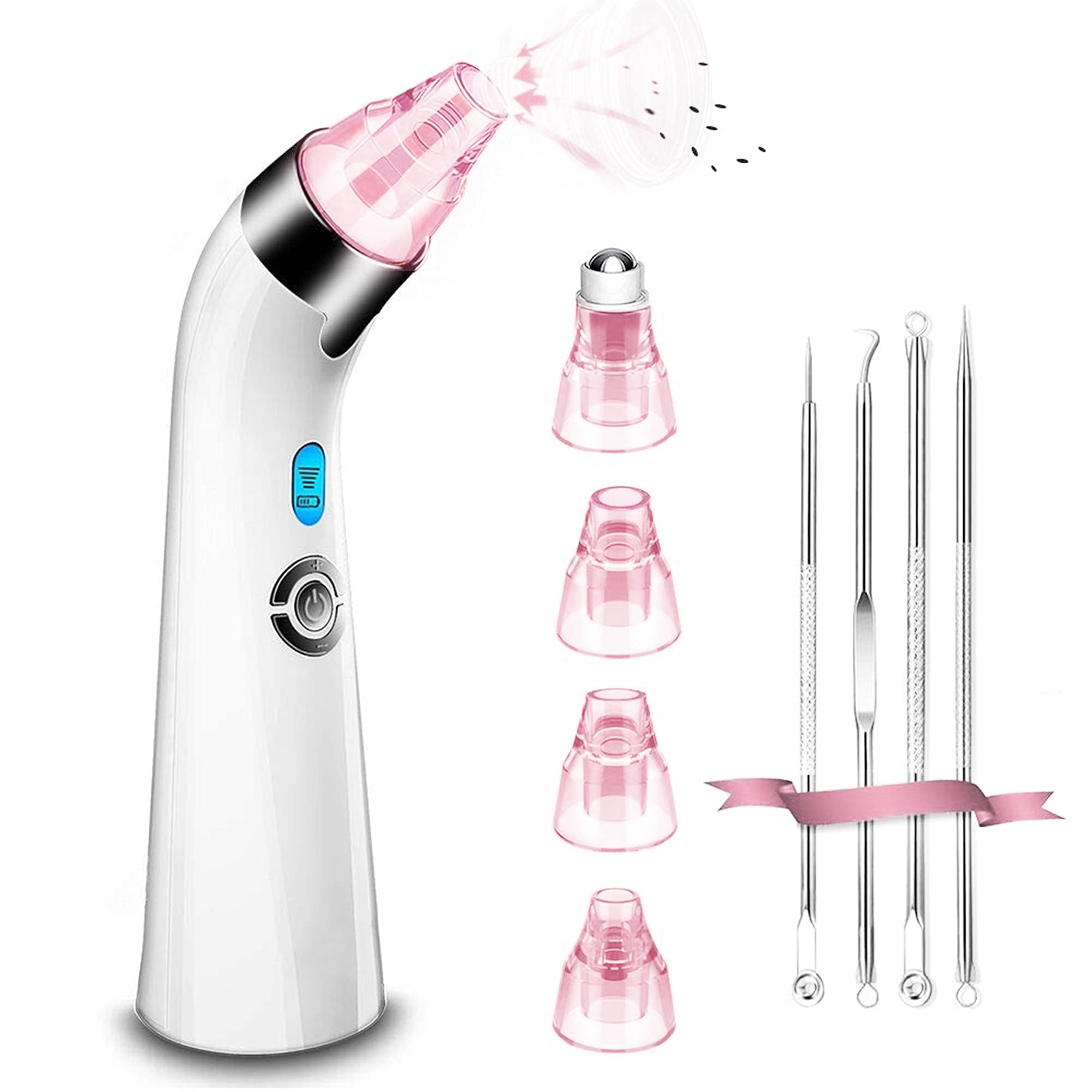 Electric Blackhead Remover - 5 Suction Power Pore Vacuum Cleaner for Face & Nose Care